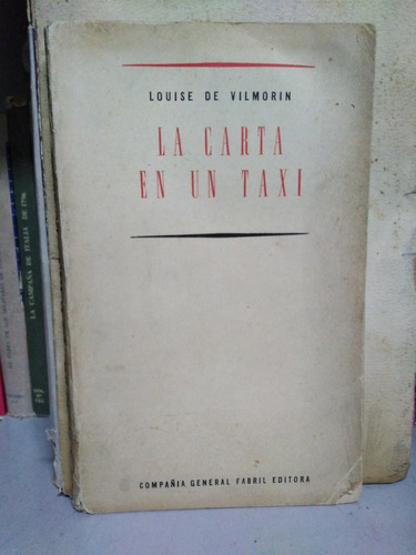 La Carta En Un Taxi- Louise De Vilmorin