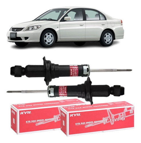 Kit Amortecedor Traseiro Kayaba Honda Civic 1.7 2005