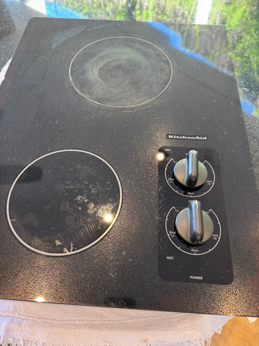 Cooktop 2 Bocas Vitroceramico Kitchenaid 220v Usado Perfeito Preto (Usado)