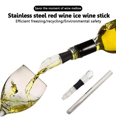 Enfriador De Vino Wine Chiller Stick 3 En 1 De Acero Inoxida