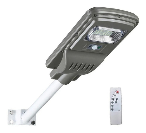 Lámpara Led Solar 30w Luminaria Suburbana Alumbrado Publico