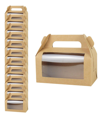 12x Cajas Para Pasteles Cajas Para Galletas Ventana De Pvc