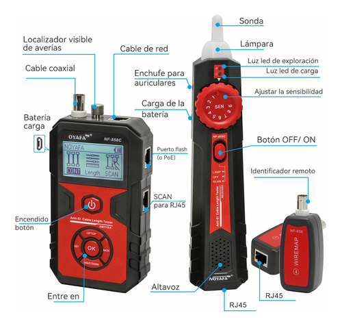 Noyafa Nf-858c Wire Tracker Network Cable Tester