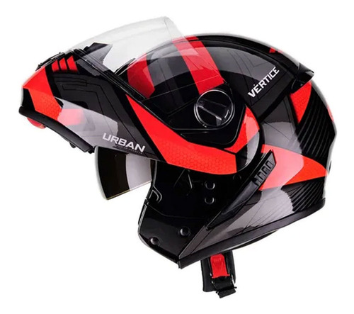 Capacete Peels Urban Vertice Preto/vermelho