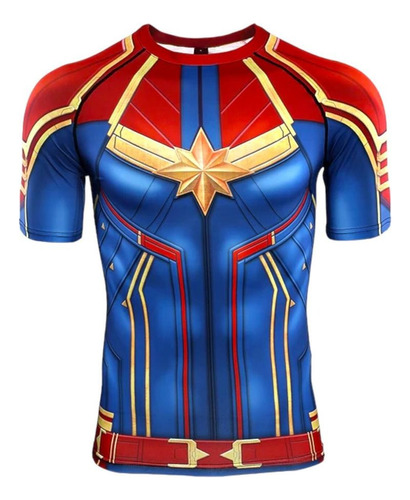 1 Playera Para Adolescente Con Diseño De Capitana Marvel