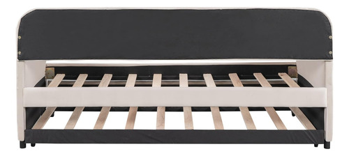 Merax Sofá Cama Doble Tapizado Con Cama Nido Y Listones De M