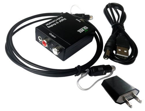 Dac Óptico Toslink Spdif Digital Coaxial Rca Analógico Conve