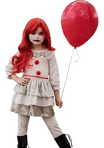 Disfraz Talla (7-8 Años) Para Niña Payaso Pennywise De