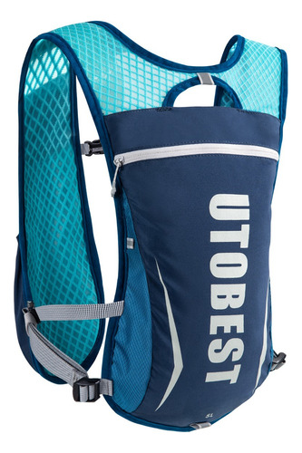 Utobest Mochila Hidratación Para Senderismo Camping Ciclismo Color Azul Diseño De La Tela Lisa