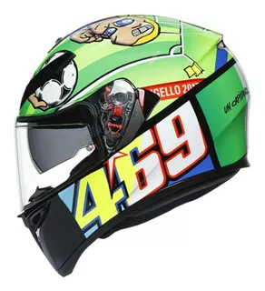 Capacete Fechado Masculino Agv K3 Sv Rossi Mugello 2017