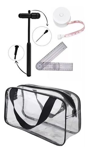  Kit Martelo Reflexo Buck + Goniômetro+ Fita Antropométrica 