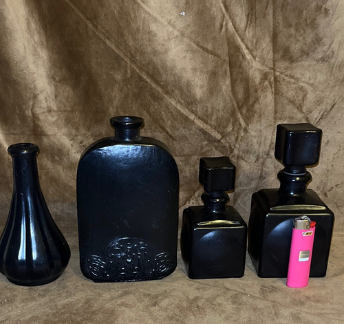 Frascos De Perfume Antiguos Vidrio Espectaculares Precio X 4