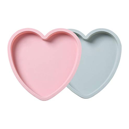 Paquete De 2 Moldes De Silicona Con Forma De Corazón, Diseño