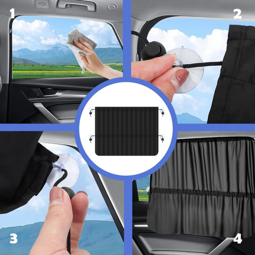 2 Cortinas Para Ventana De Coche, Cortinas Elásticas Para Pr