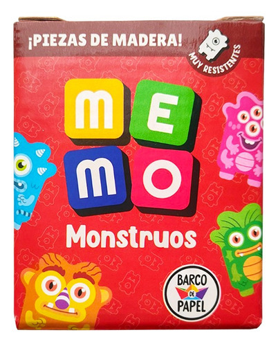 Jogo de memória para crianças Me Mo Monsters Paper Boat