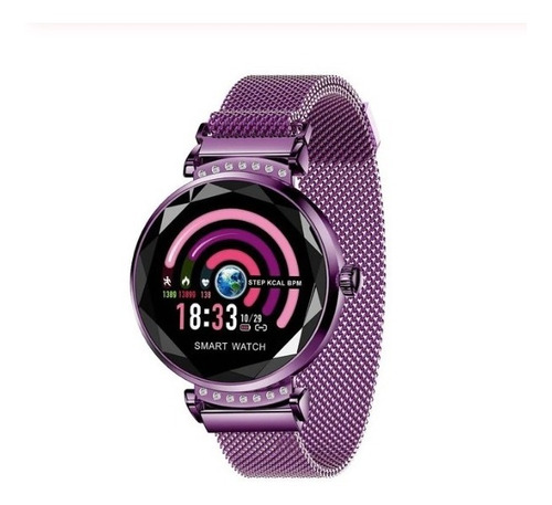  Relógio Inteligente Pulseira De Fitness Atividade Roxo