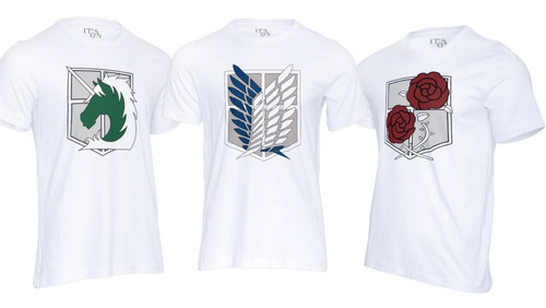 Playera Escudos De Shingeki No Kyojin. Attack On Titan.