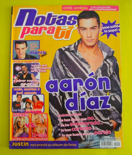 Aaron Diaz Notas Para Ti Uff A Teens Ricky Martin Britney
