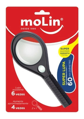 Lupa 2 Em 1 Super De 60mm Diâmetro - Molin 23002