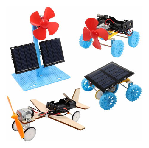 Kits Stem De Energía Solar Y Motor Eléctrico 4 En 1, Proy.