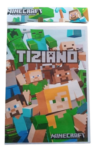 2 Libros Para Colorear Personalizado Minecraft