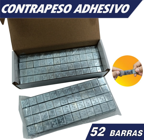 Imagen 1 de 5 de Contrapeso Adhesivo P Balanceo/ Plomo Caja Con 52 Pz 1/4 Oz 