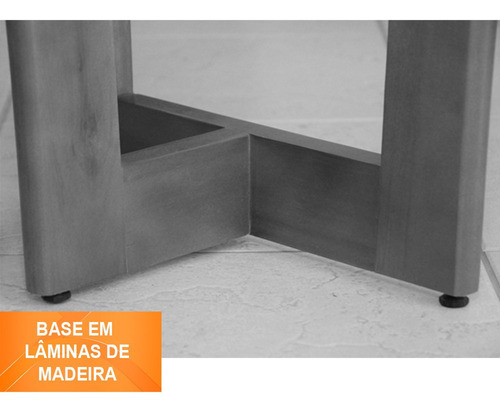 Mesa Patros 220 Cm Madeira E Vidro Mobillare Cor Da Tampa Imbuia Com Cinamomo Cor Dos Pés Imbuia