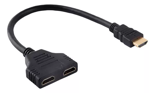  MUNEFE Interruptor divisor, divisor macho a doble HDMI hembra,  cable adaptador, compatible con varios dispositivos Hdmis : Electrónica