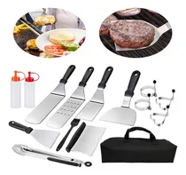 Comprar Set 14 Espatulas Churrasqueras Gruesa Asado Cocina Plancha