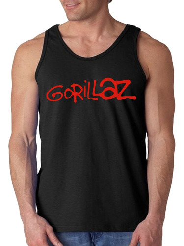 Playera Sin Mangas Rock Gorillaz Indie 2000's Ejercicio Gym 