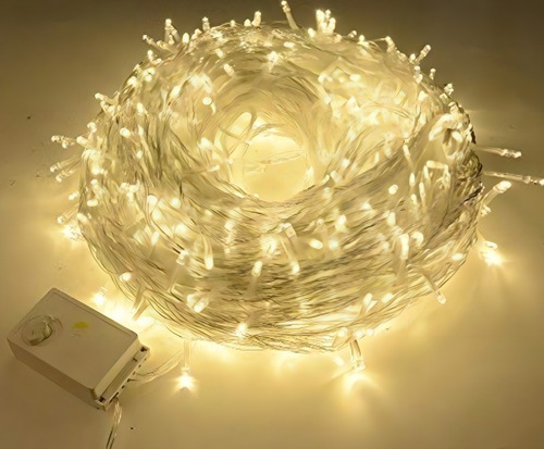 4 Serie Tira Luces 1000 Led 50 Mts Luz Calida Ambar Vintage