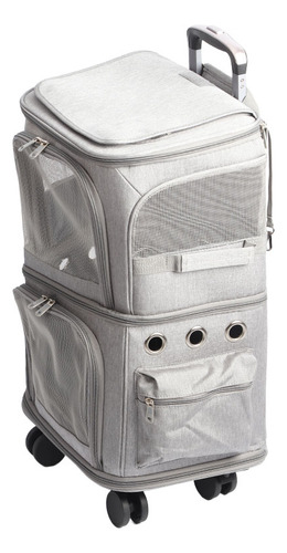 Carrito Plegable Para Gatos Con Doble Compartimento Para Mas