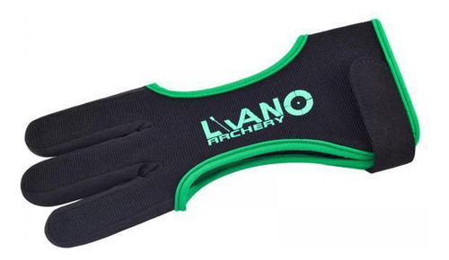 2 Guantes De Tiro Con Arco De Cuero Protector De Tres Negro