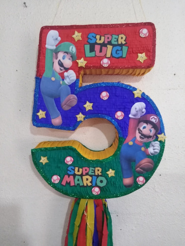 Piñata De Cumpleaños Y Fiestas Mario Bros Numero 5 