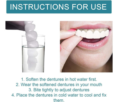 Dientes Postizos, 2 Piezas, Carillas, Dentaduras Postizas, P