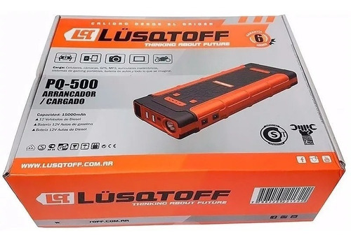 Imagen 5 de 10 de Arrancador Portatil Auto Cargador Celular Notebook Lusqtoff