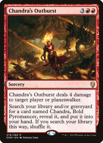 Cartas Magic Chandra's Outburst Dominaria Mtg Bsas