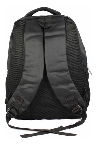 Mochila Resistente Confortável Alça Reforçada Faculdade Cor Preto Desenho Do Tecido Liso