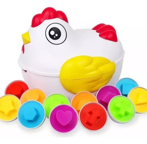 Juego Didáctico Huevos Gallina Montessori Encaje 12 Unidades