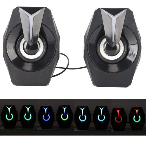 Altavoz Con Cable, Alimentación Usb, Luces Rgb, Control De V