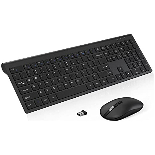 Combo De Teclado Y Ratón Inalámbricos, Teclado De Com...