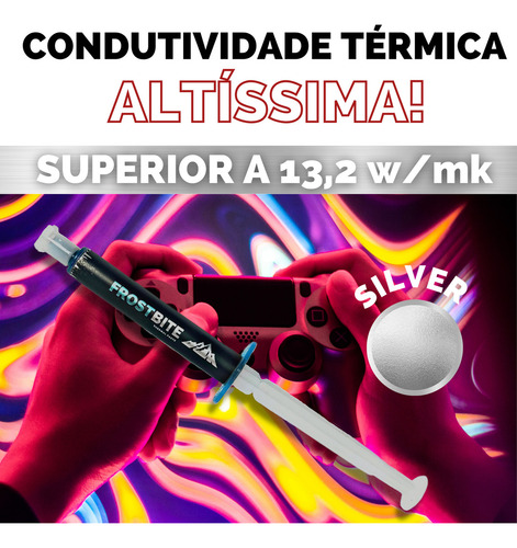 Pasta Térmica Com Prata Seringa 5g Alta Performance 13.2w/mk - Compra Segura Ekom