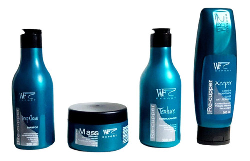 Kit Shampoo Cond Leave-in Máscara Re-cupper Wf Cosméticos