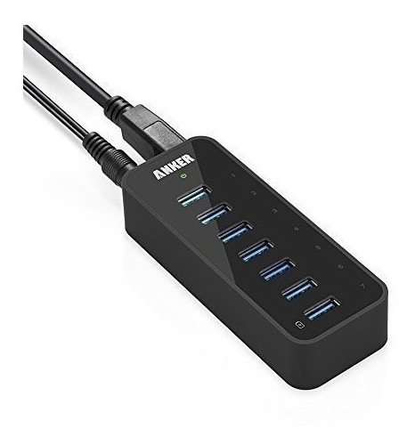 Anker 7 Puertos Usb 3.0 Data Hub Con 36w Power Adapter Y.