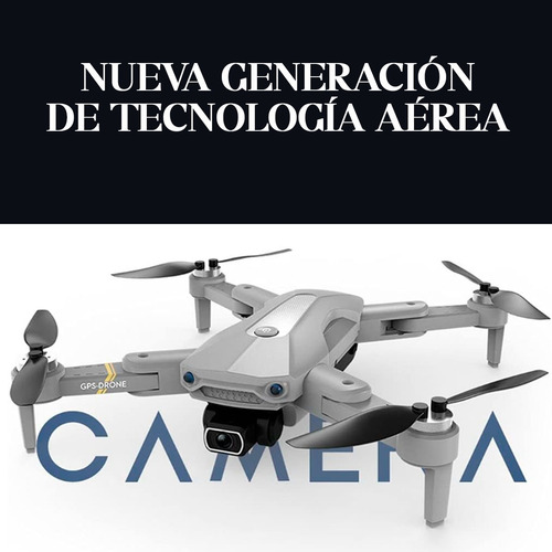 Drone Camara K80 Pro Control Remoto Pantalla 4k Gps Luces Negro