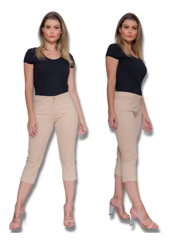 Calça meia canela hotsell feminina de tecido