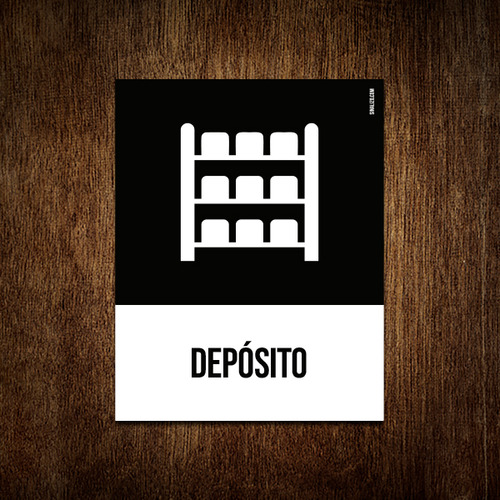 Placa Sinalização Ícone - Depósito 18x23