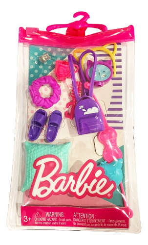Paquete De Moda Barbie Con 11 Accesorios De Sueño