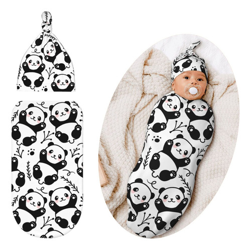 Panda Baby Stuff - Manta Para Envolver Con Gorro, Manta De T