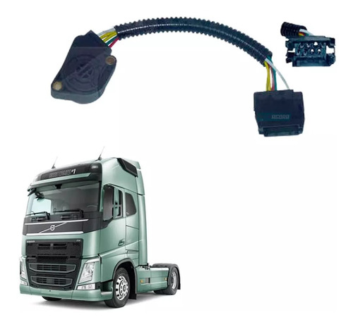 Sensor Pedal Acelerador Conector 5 Pinos Volvo Fh Nh Fm 